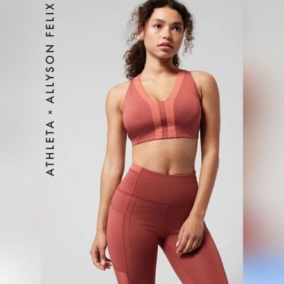 Athleta x Allyson Felix Legend V-Neck Bra D-DD - Picture 1 of 9
